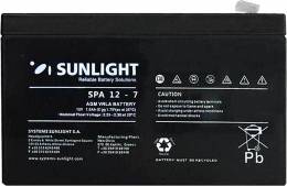 Lead battery 12V 7AH rechargeable SUNLIGHT SPA12-7