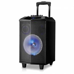 Akai ABTS-DK15 Φορητό Bluetooth karaoke party speaker με LED, ασ. μικρόφωνο και υποδοχή για μικρόφωνο και όργανο – 50 W RMS