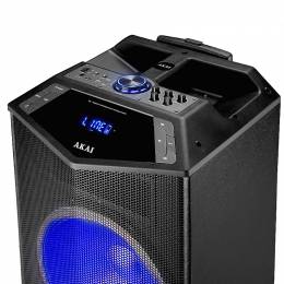 Akai ABTS-DK15 Φορητό Bluetooth karaoke party speaker με LED, ασ. μικρόφωνο και υποδοχή για μικρόφωνο και όργανο – 50 W RMS