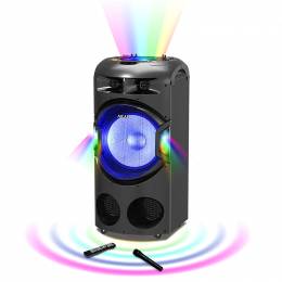 Akai DJ-BY4L Φορητό Bluetooth karaoke party speaker με μίκτη, LED και ασύρματο μικρόφωνο – 120 W RMS