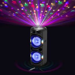 Akai DJ-Y5L Φορητό Bluetooth karaoke party speaker με μίκτη, LED και ασύρματο μικρόφωνο – 350 W RMS