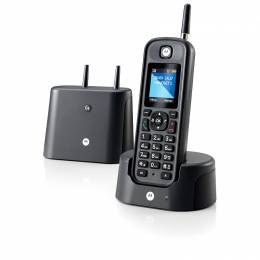 Motorola O-201 BLACK GR (Ελληνικό Μενού) Αδιάβροχο ασύρματο τηλέφωνο με εμβέλεια έως και 1 km