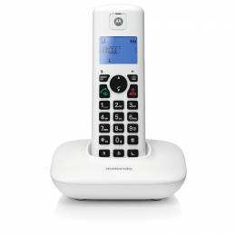 Motorola T401+ White (Ελληνικό Μενού) Ασύρματο τηλέφωνο με φραγή αριθμών, ανοιχτή ακρόαση και Do Not Disturb